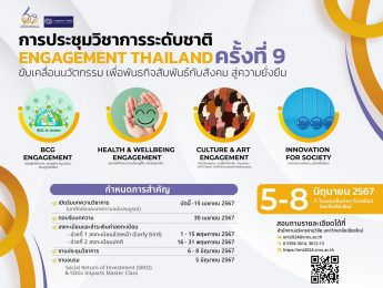 ประชาสัมพันธ์ มหาวิทยาลัยเชียงใหม่ ขอเชิญส่งผลงานเข้าร่วมนำเสนอในการประชุมวิชาการระดับชาติ Engagement Thailand ครั้งที่ 9